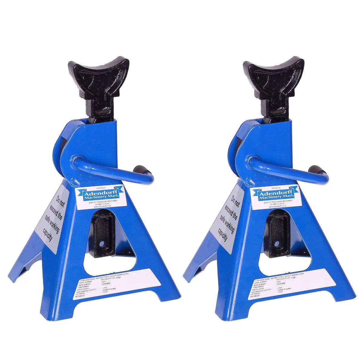 MAC AFRIC 3 Ton Heavy Duty Steel Jack Stands (Pair)