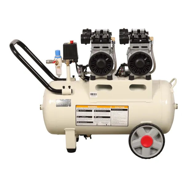 MAC AFRIC Professional 50 Litre 2x 1.5HP 230 V Dual-Motor Oil Free Silent Air Compressor